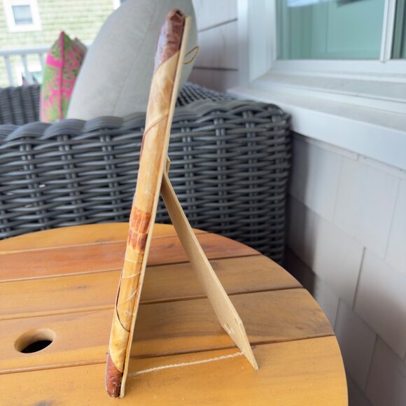 Vintage Natural Leaf Husk Picture Photo Frame 4" X 6" Beachcombers Fort Myers FL - Picture 5 of 8